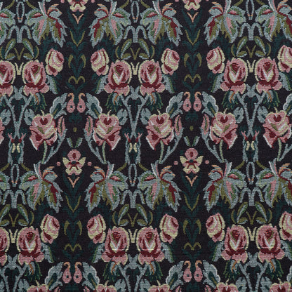 Dark Brown Floral Design Cotton Jacquard | SKU : JDD-406