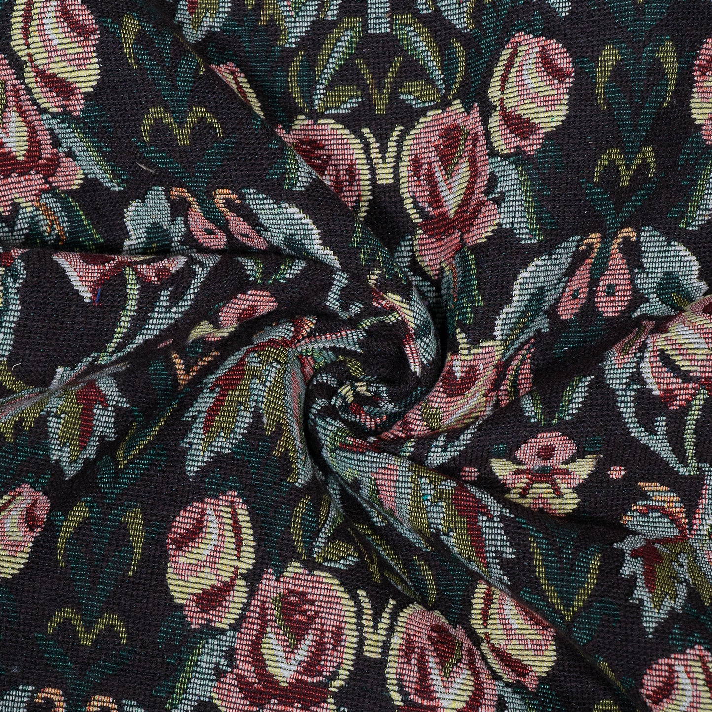 Multicolor Floral Design Cotton Jacquard (SKU : JDD-406)