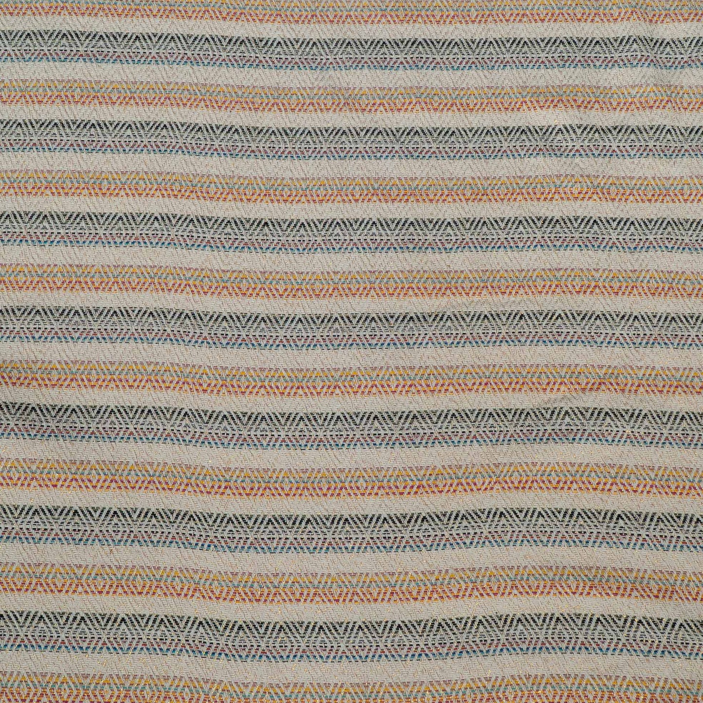 Cream Strepes Cotton Jacquard Fabric | SKU: JDD-408