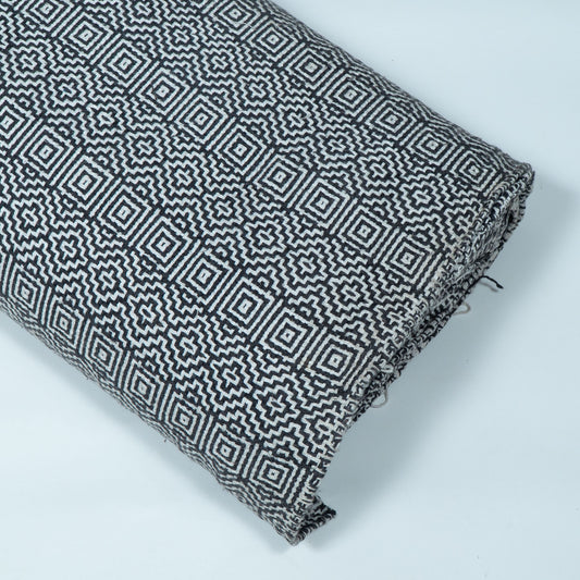 Black & White Abstract Design Cotton Blend Jacquard | SKU: JDD-414