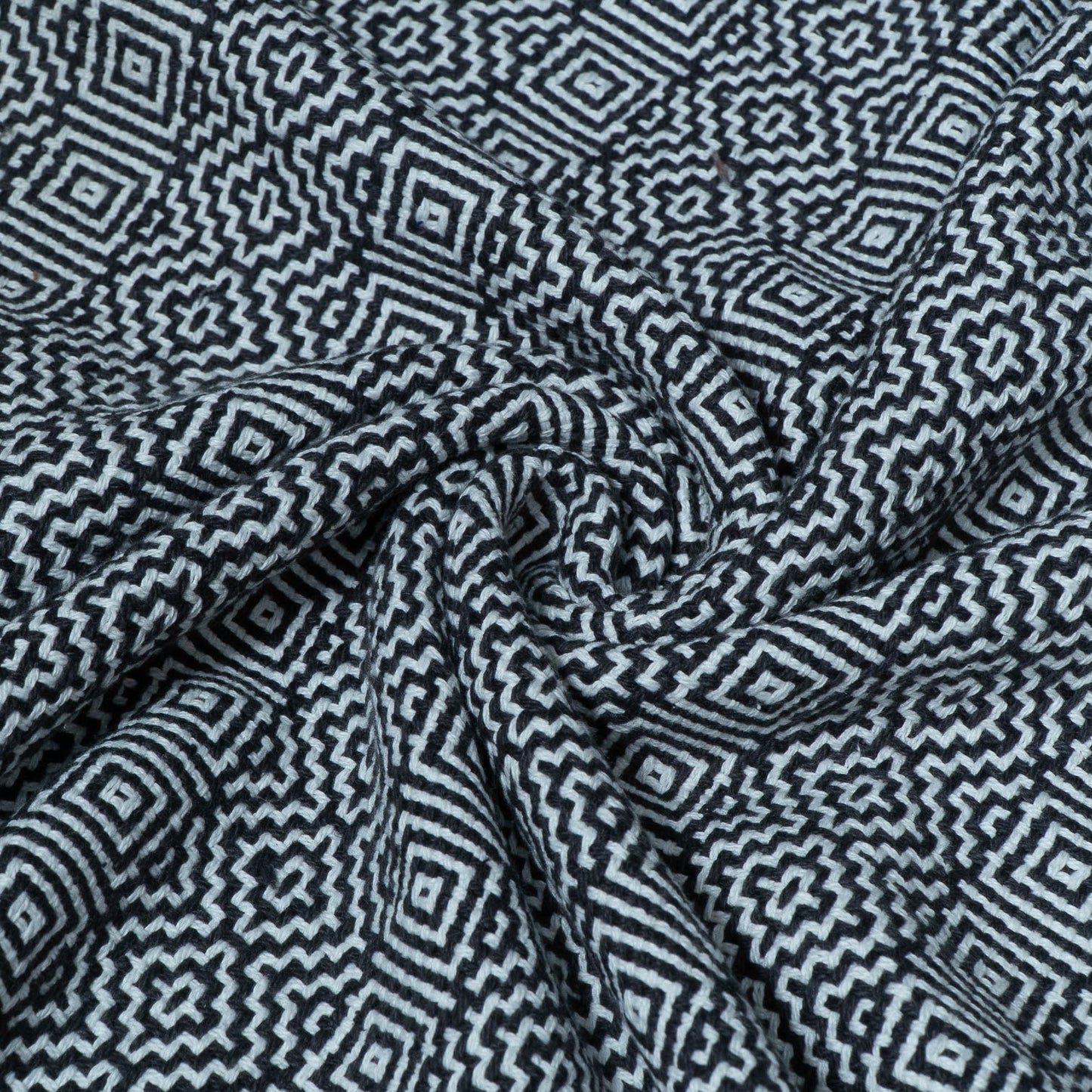 Black & White Abstract Design Cotton Blend Jacquard | SKU: JDD-414
