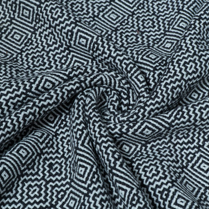 Black & White Abstract Design Cotton Blend Jacquard | SKU: JDD-414