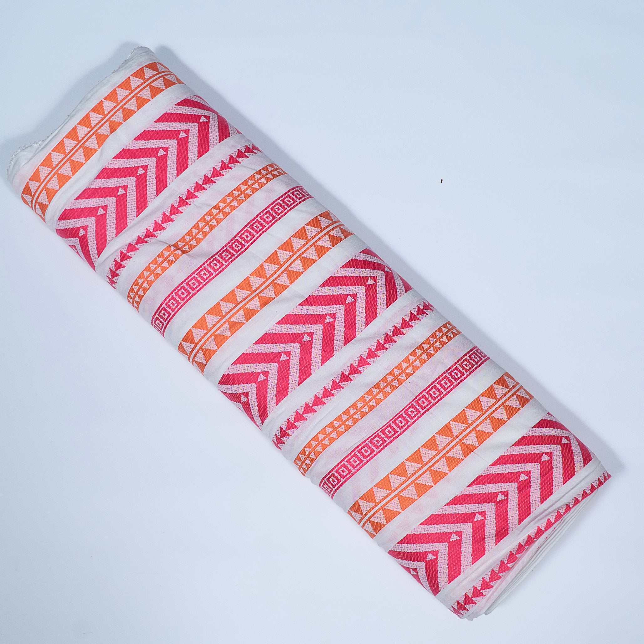 Multicolor Geometric Design Cotton Jacquard (Sku: JDD-415)