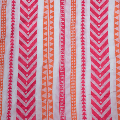 Multicolor Geometric Design Cotton Jacquard | SKU: JDD-415