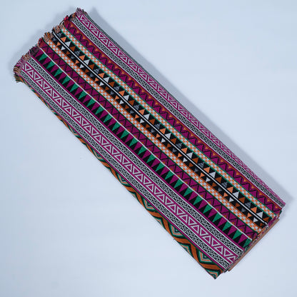 Multicolor Geometric Design Cotton Blend Jacquard | SKU: JDD-418