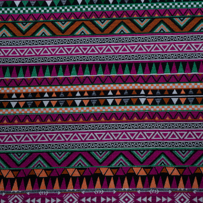 Multicolor Geometric Design Cotton Blend Jacquard | SKU: JDD-418
