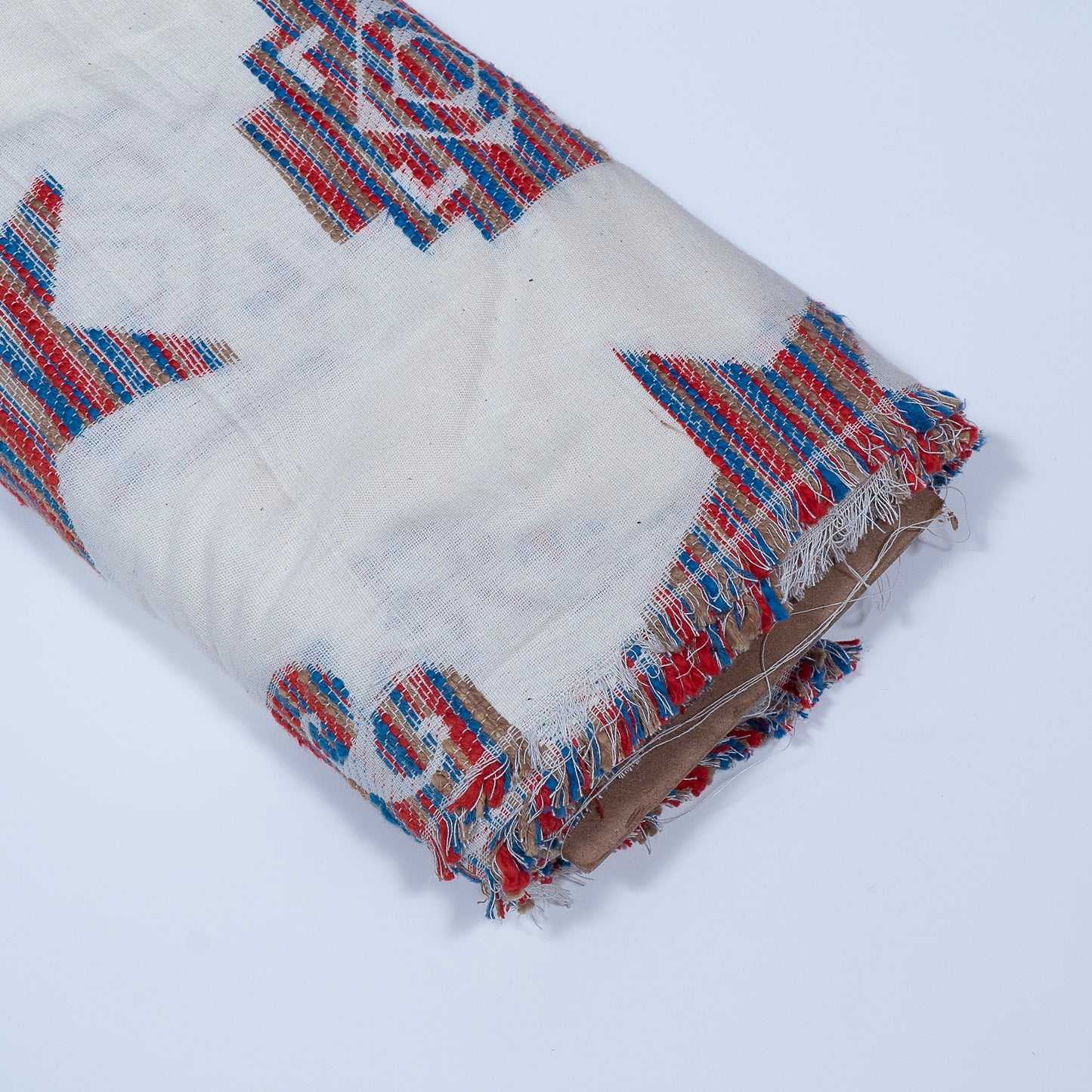 White Color Geometric Design Cotton Jacquard (Sku: JDD-422)