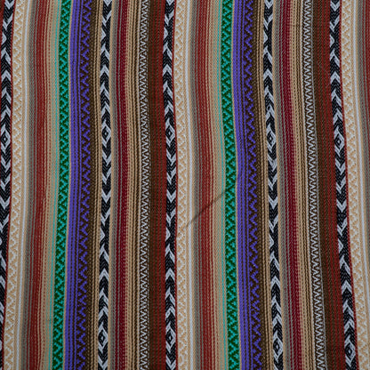 Multicolor Stripe Design Cotton Acrylic Jacquard | SKU: JDD-424