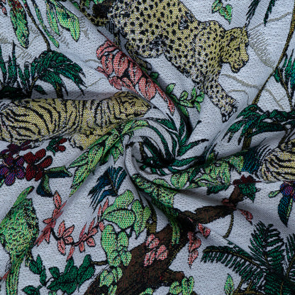 Tropical Jungle Animal Cotton Blend Jacquard (Sku: JDD-425)