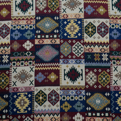 Multicolor Geometrical Cotton Blend Jacquard | SKU: JDD-428