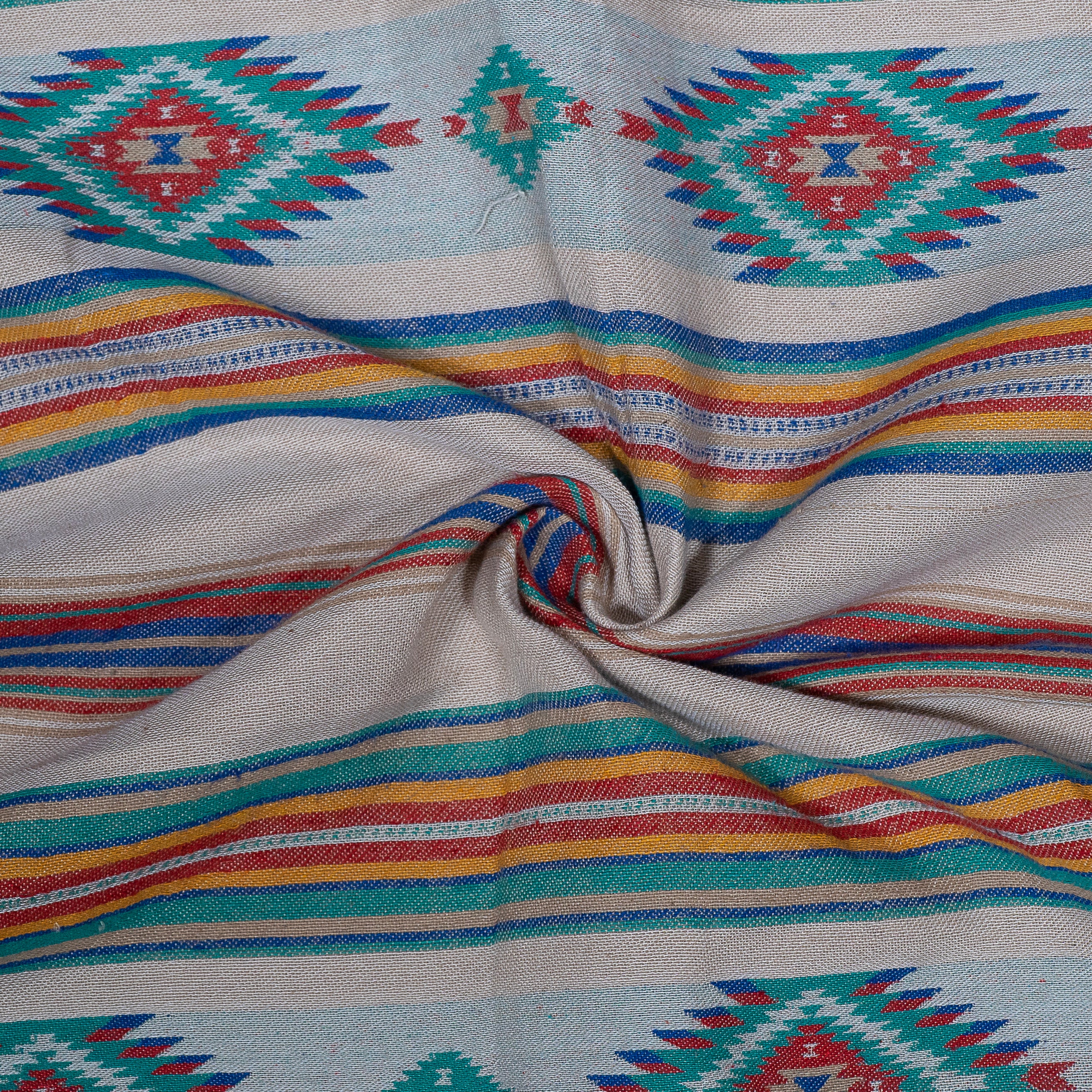 Multicolor Pannel Design Cotton Blend Jacquard (Sku: JDD-429)