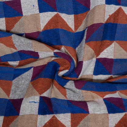 Multicolor Geometric Design Cotton Jacquard | SKU: JDD-434