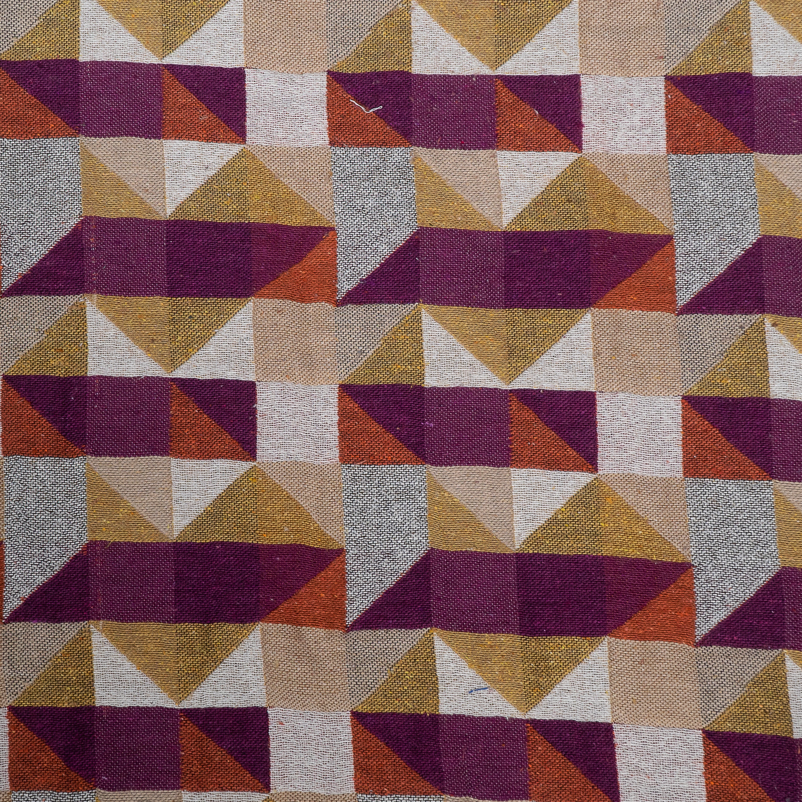 Multicolor Geometric Cotton Blend Jacquard (Sku: JDD-435)