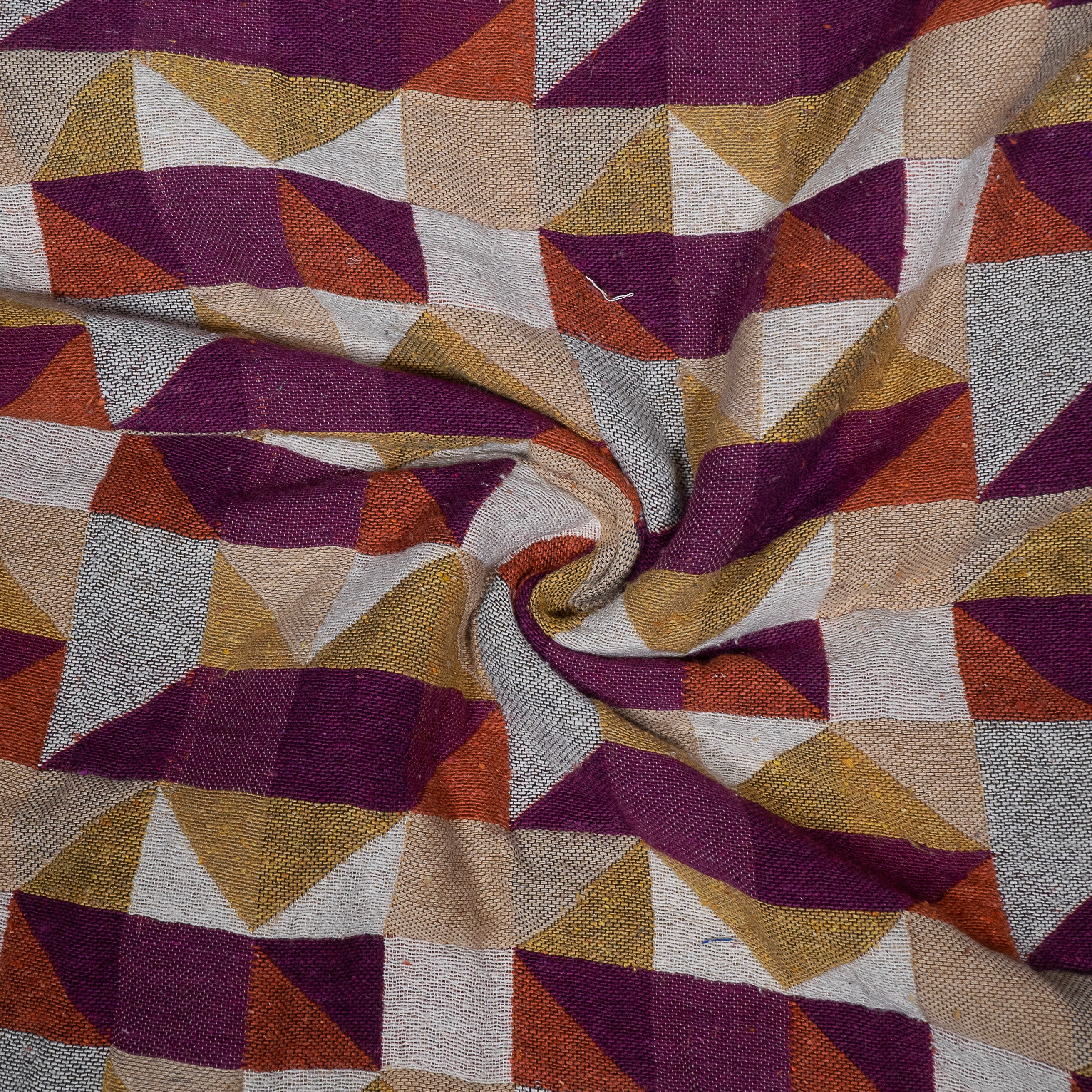 Multicolor Geometric Cotton Blend Jacquard (Sku: JDD-435)