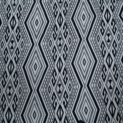 Black & White Geometric Cotton Blend Jacquard | SKU: JDD-437
