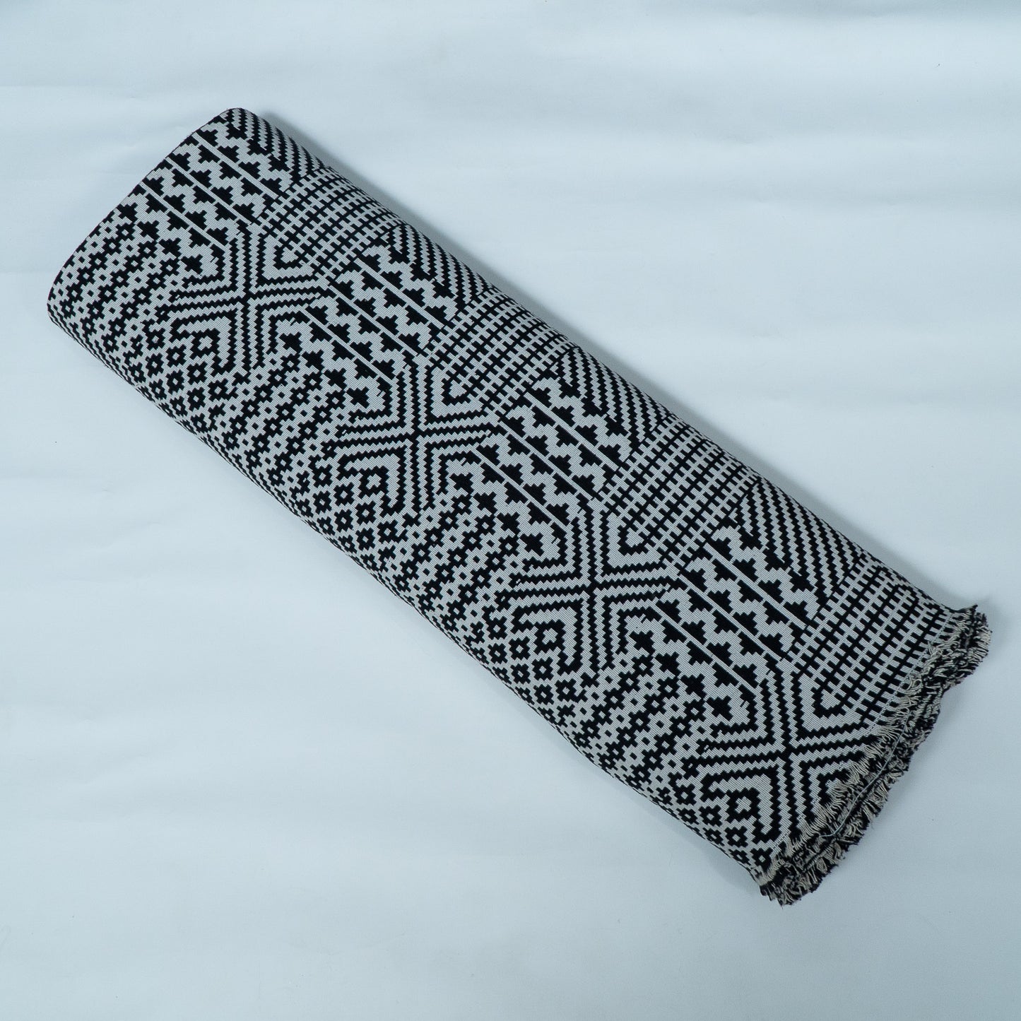 Black & White Abstract Cotton Blend Jacquard | SKU: JDD-43