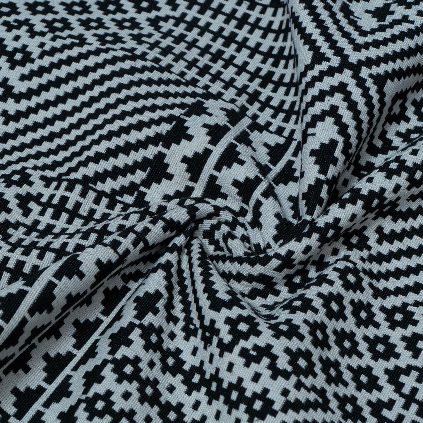 Black & White Abstract Cotton Blend Jacquard | SKU: JDD-43