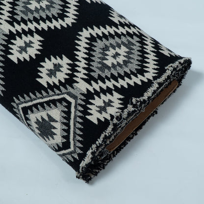 Black & White Abstract Design Cotton Blend Jacquard | SKU : JDD-449