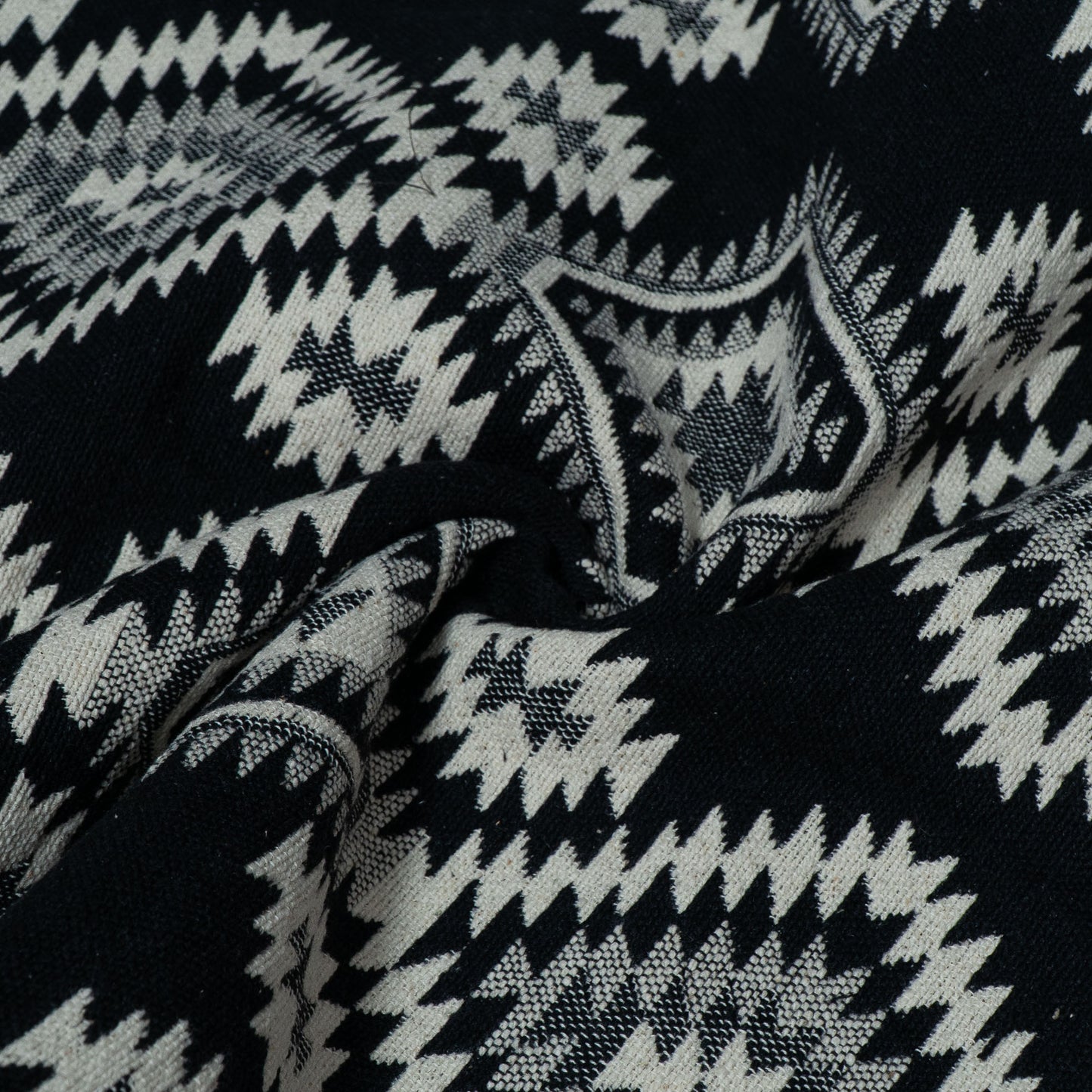 Black & White Abstract Design Cotton Blend Jacquard | SKU : JDD-449
