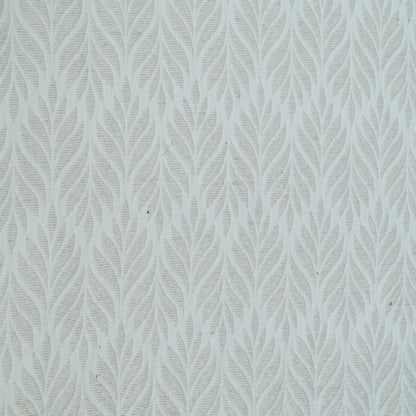 White Leaf Design Textures Dyeable Cotton Jacquard | SKU : JDD-450