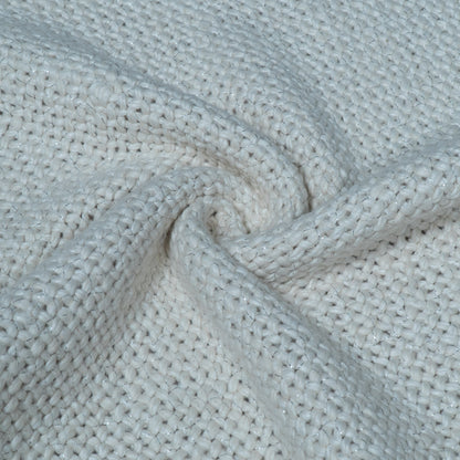 White Dyeable Cotton Blend Lurex Fabric | SKU: JDD-452