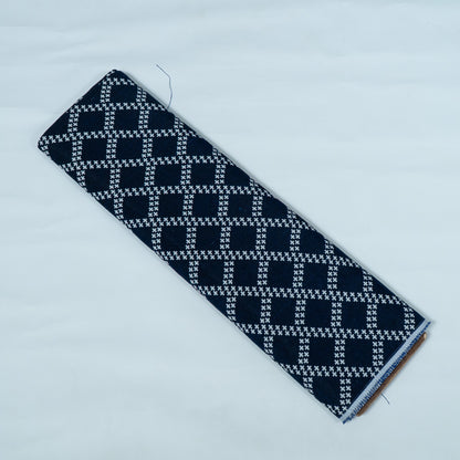 Blue & White Design Cotton Blend Jacquard | SKU: JDD-463