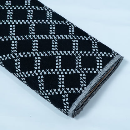 Black & White Design Cotton Blend Jacquard | SKU : JDD-464
