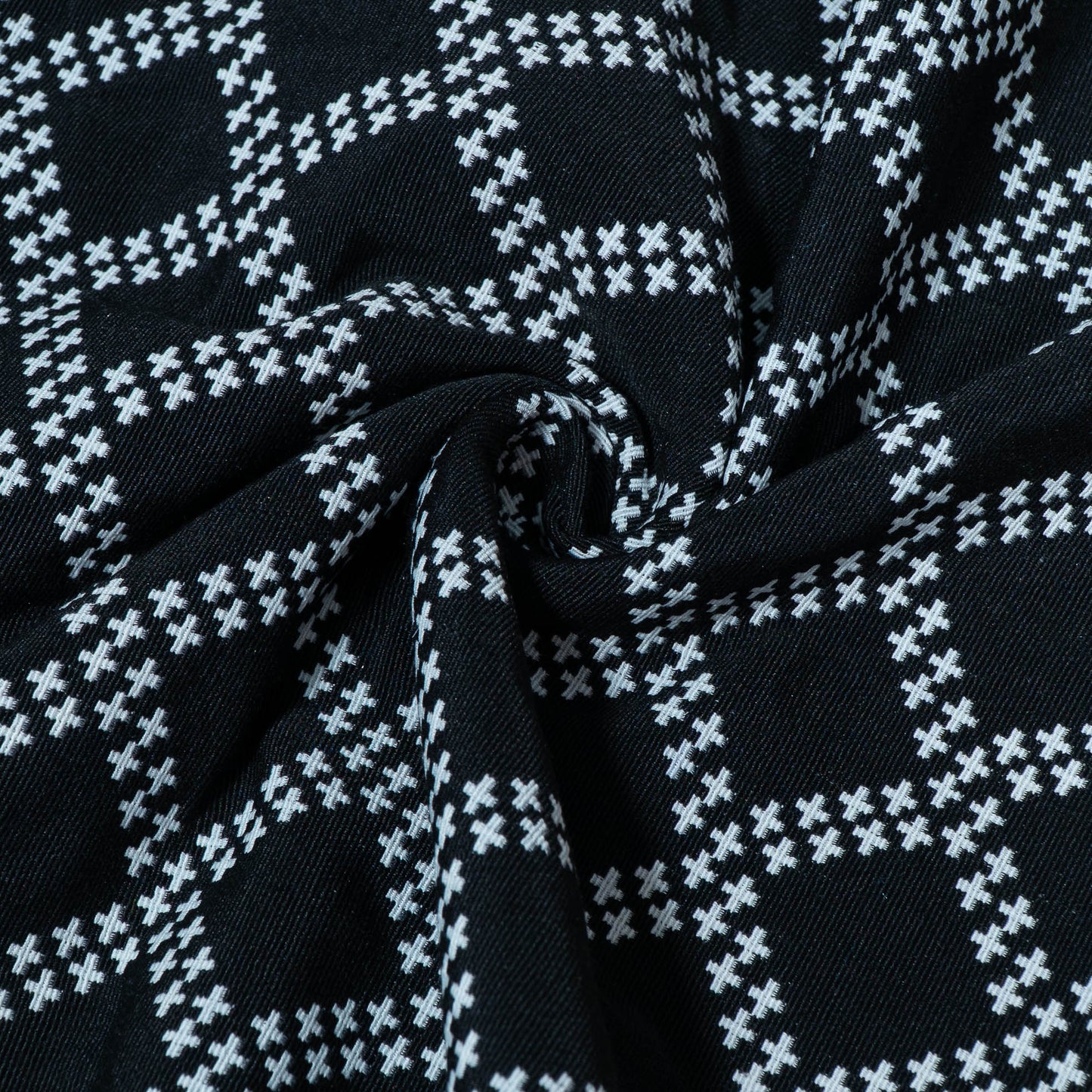 Black & White Design Cotton Blend Jacquard | SKU : JDD-464
