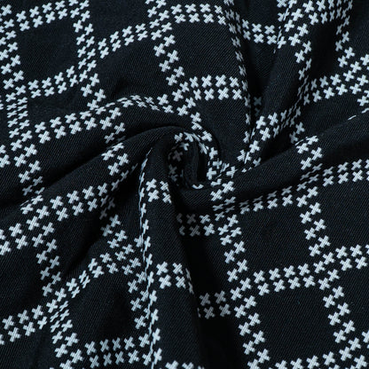 Black & White Design Cotton Blend Jacquard | SKU : JDD-464