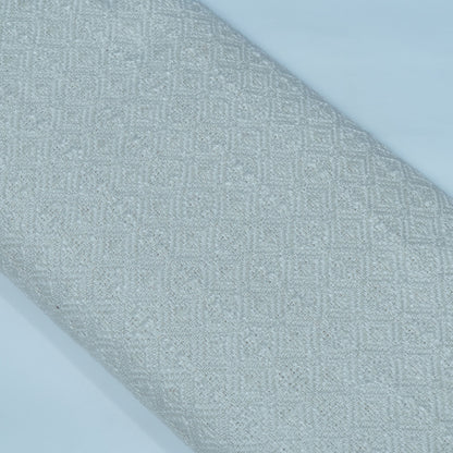 Off White Dyeable Textured Cotton Jacquard | SKU : JDD-467