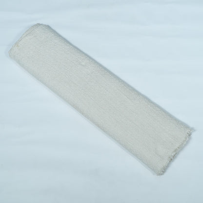 Off White Dyeable Textured Cotton Jacquard | SKU : JDD-467