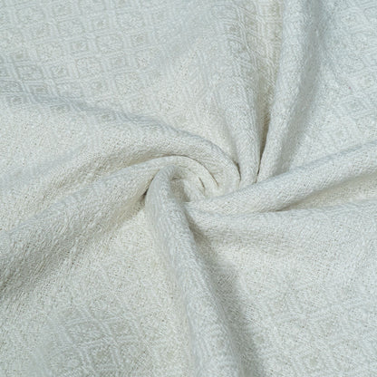 Off White Dyeable Textured Cotton Jacquard | SKU : JDD-467