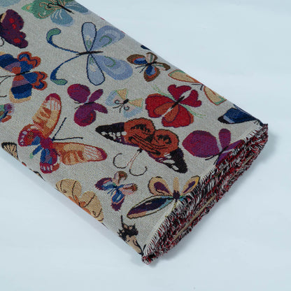 Multicolor Butterfly Design Cotton Blend Jacquard | SKU: JDD-474