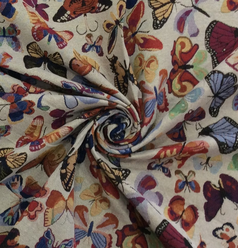 Multicolor Butterfly Design Cotton Blend Jacquard (SKU: JDD-474)