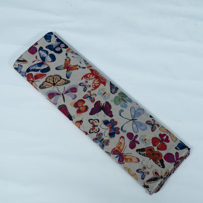 Multicolor Butterfly Design Cotton Blend Jacquard | SKU: JDD-474
