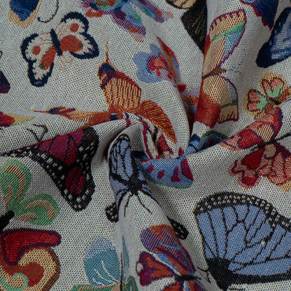 Multicolor Butterfly Design Cotton Blend Jacquard | SKU: JDD-474