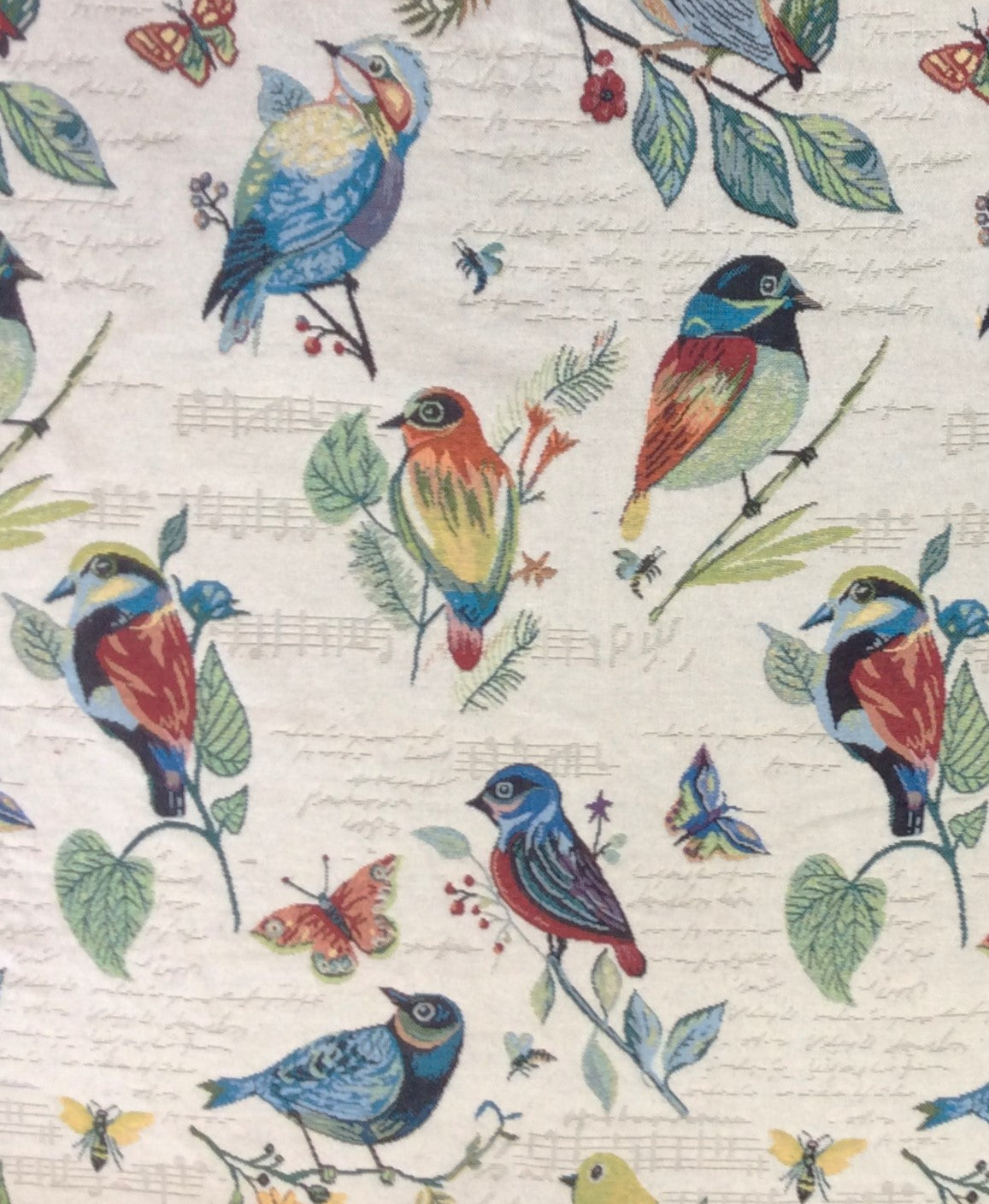 Multicolor Bird Design Cotton Blend Jacquard (SKU: JDD-477)