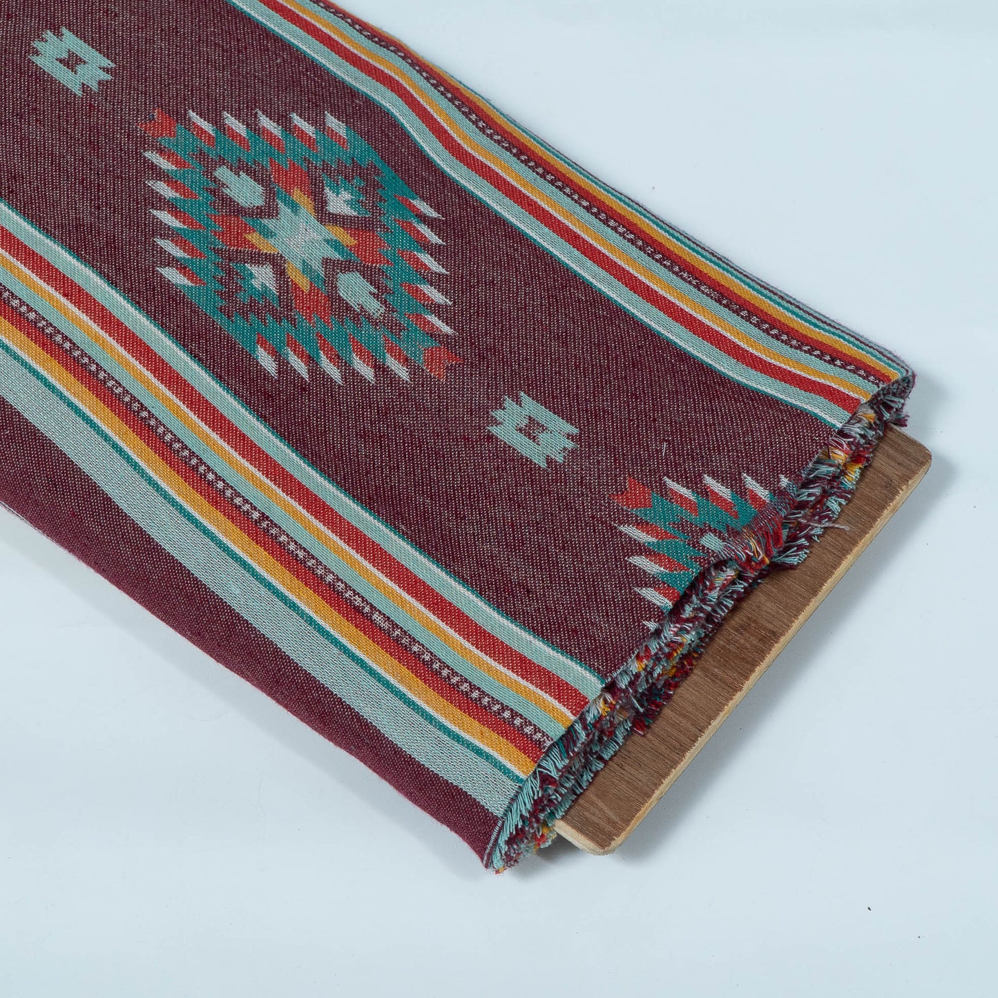 Brown & Multicolor Cotton Blend Jacquard | SKU: JDD-478