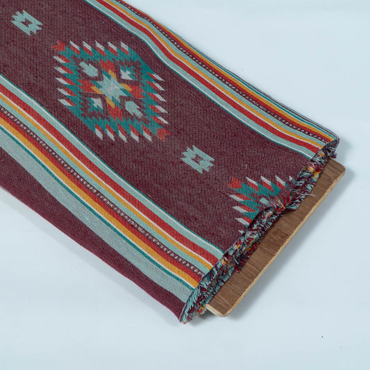 Brown & Multicolor Cotton Blend Jacquard | SKU: JDD-478
