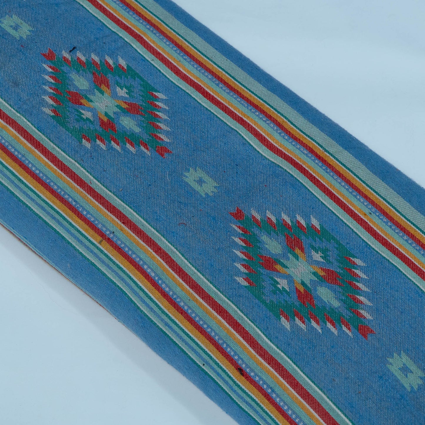 Blue & Multicolor Abstract Cotton Blend Jacquard | SKU: JDD-479