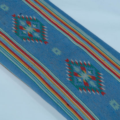 Blue & Multicolor Abstract Cotton Blend Jacquard | SKU: JDD-479
