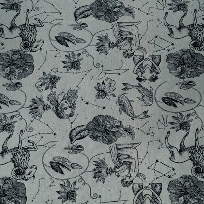 Black, White Cotton Blend Jacquard | SKU: JDD-482