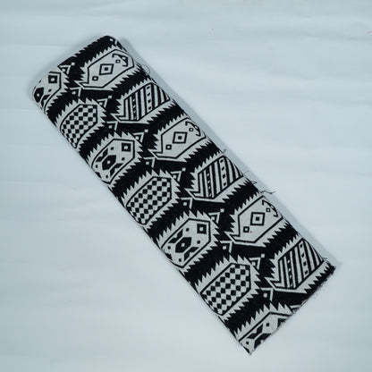 Black & White Abstract Design Cotton Blend Jacquard | SKU: JDD-486