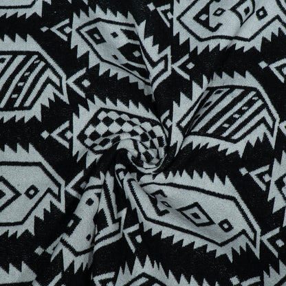 Black & White Abstract Design Cotton Blend Jacquard | SKU: JDD-486