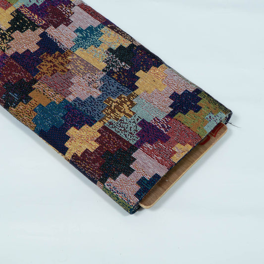 Multicolor Abstract Design Cotton Blend Jacquard | SKU : JDD-492