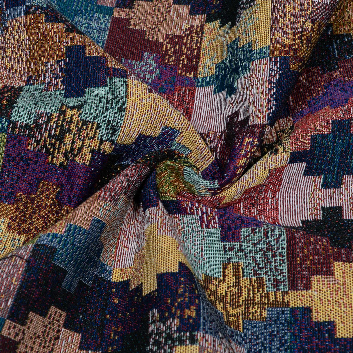 Multicolor Abstract Design Cotton Blend Jacquard | SKU : JDD-492