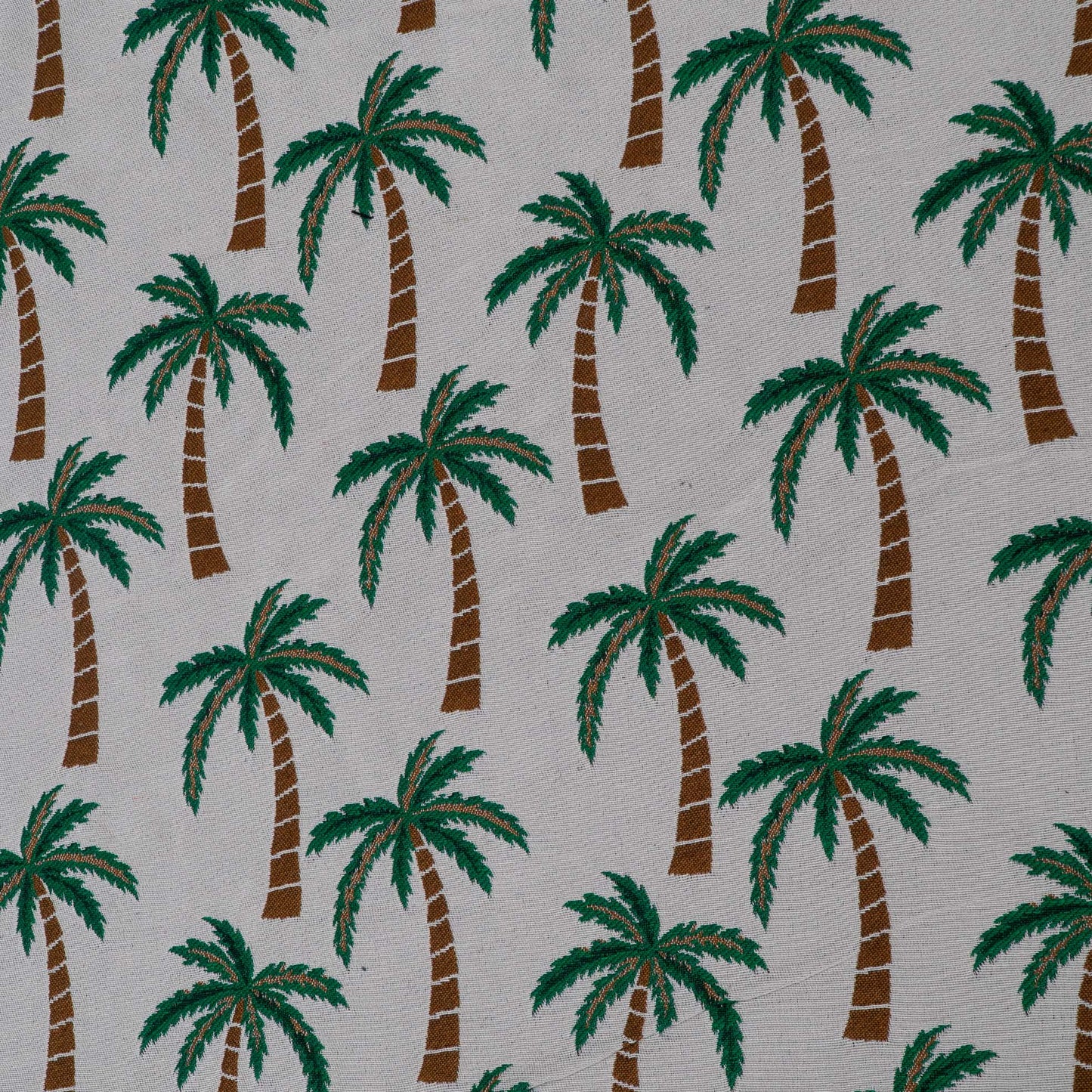 White & Green Tropical Cotton Blend Jacquard | SKU: JDD-493