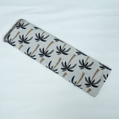 White & Black Tropical Cotton Blend Jacquard | SKU: JDD-494