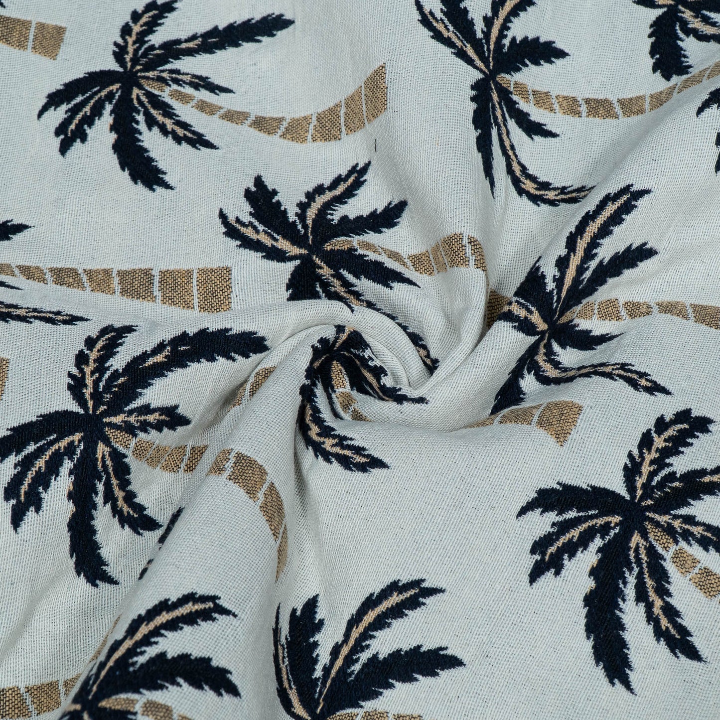 White & Black Tropical Cotton Blend Jacquard | SKU: JDD-494