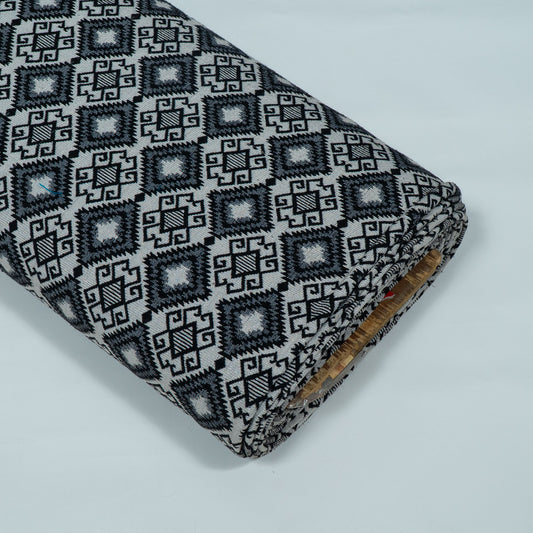 Black & Lurex Cotton Blend Jacquard | SKU: JDD-496